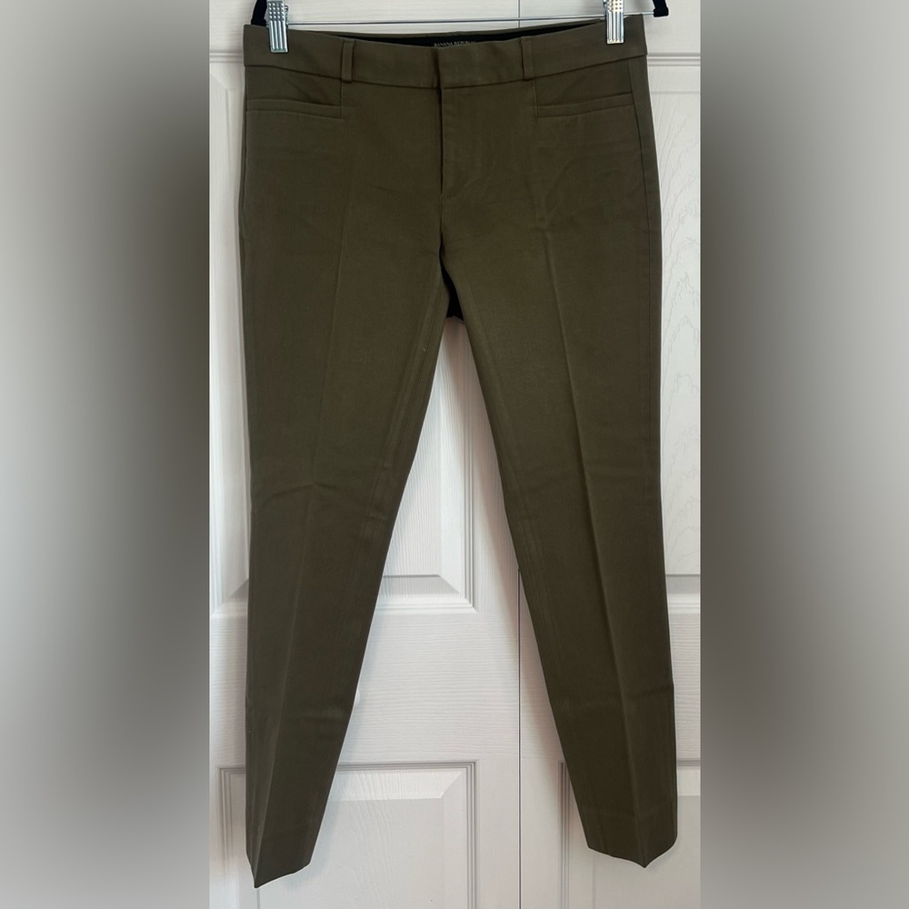 Women's Banana Republic Factory Sloan Fit Slacks in Olive Green